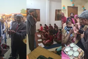 Moradabad News : मंडलायुक्त-डीएम ने स्मार्ट आंगनबाड़ी केंद्र का फीता काटकर किया शुभारंभ, बच्चों से की बातचीत  